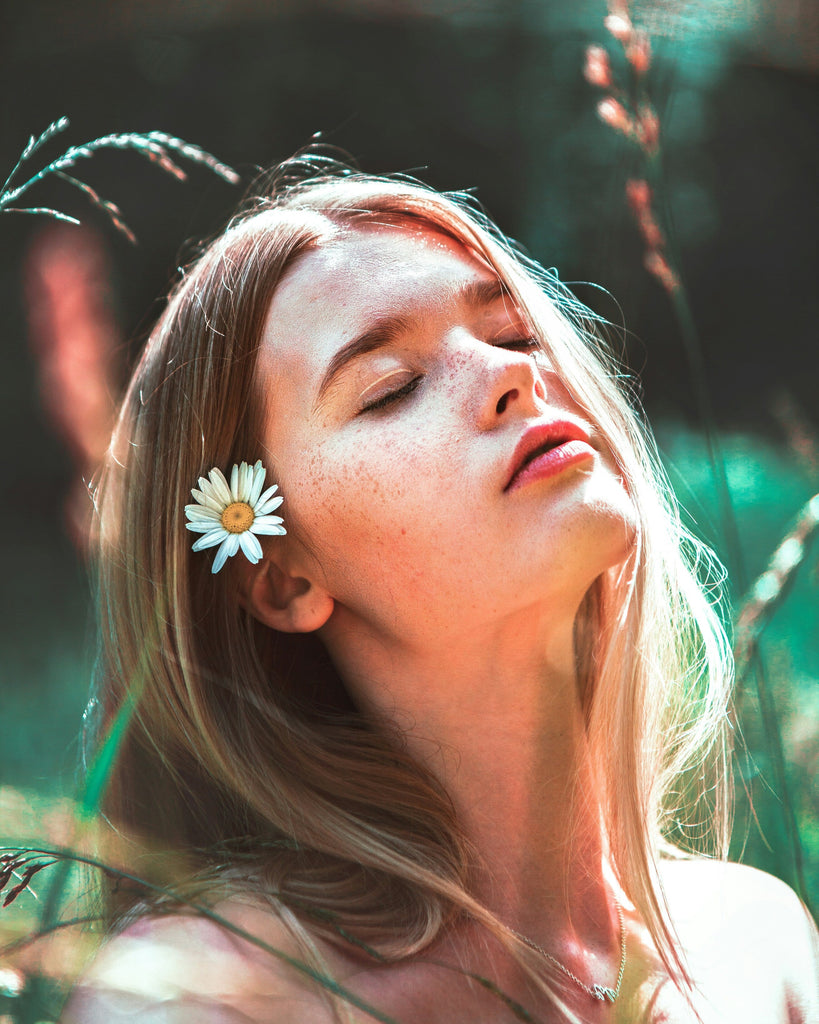 girl enjoying the sun